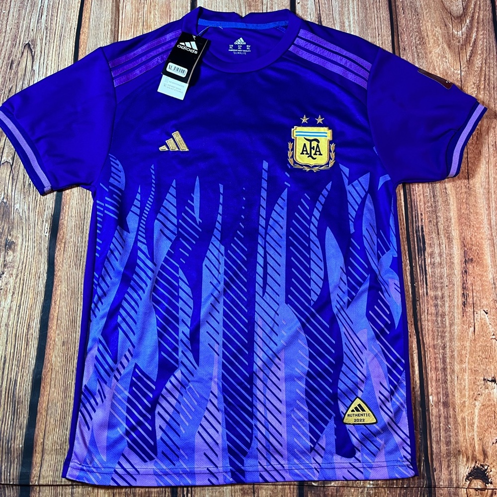Argentina Away Authentic Sz XL Slim Fit Jersey 2022 World Cup New Futbol Soccer